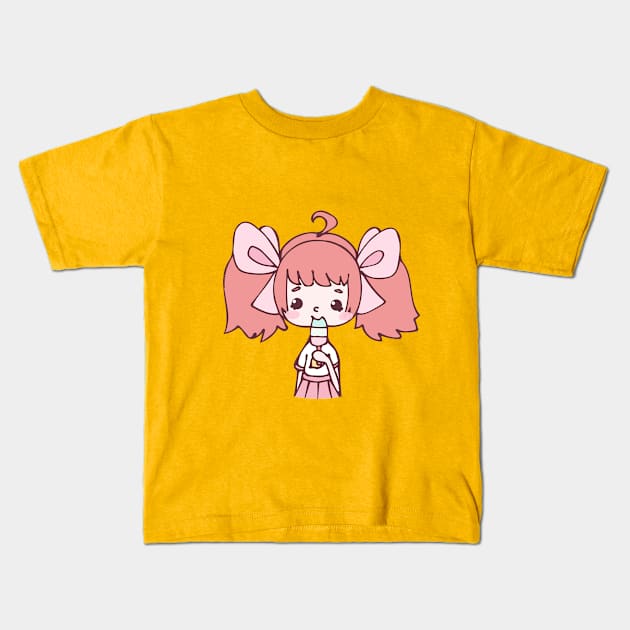 pinky girl Kids T-Shirt by PicMar